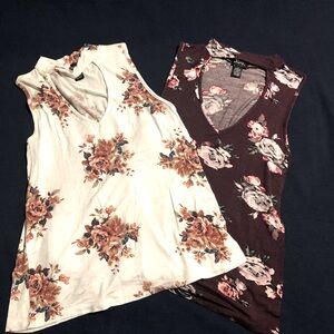 Justify Sleeveless Floral Print Tops - 2
